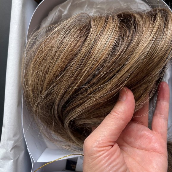 BelleTressTopper -Lace Front Mono Top Straight 14" in BrownSugar SweetC… - Picture 6 of 8